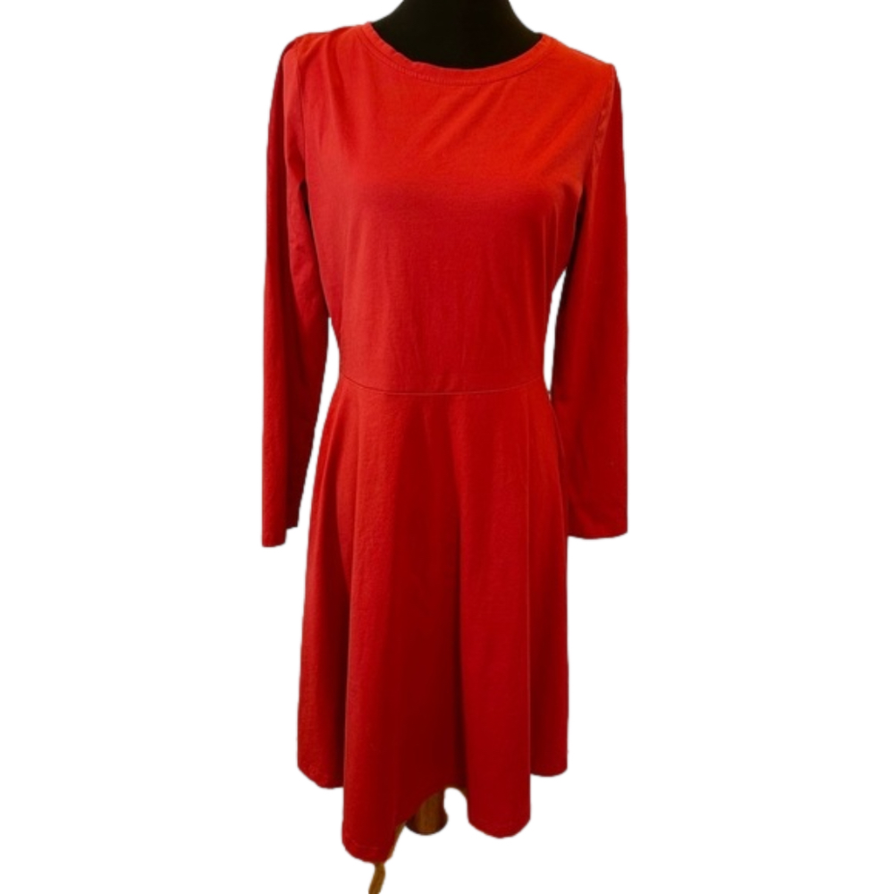 Vetior Red Long Sleeve Dress Size XL Perfect for Fall!